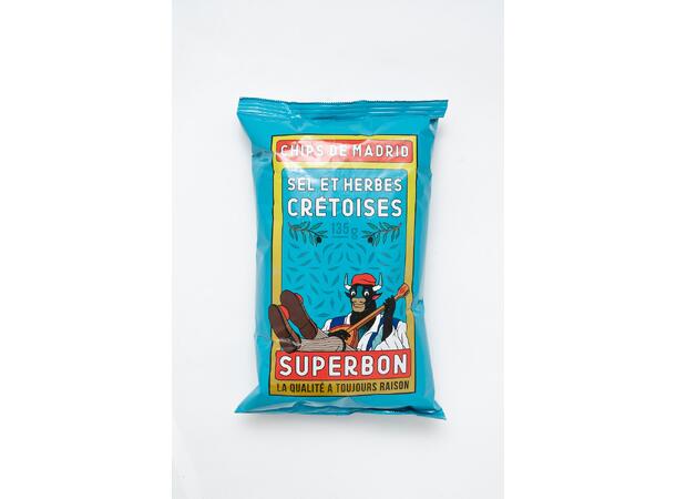Superbon Chips cretan herbs 135g 1x14 