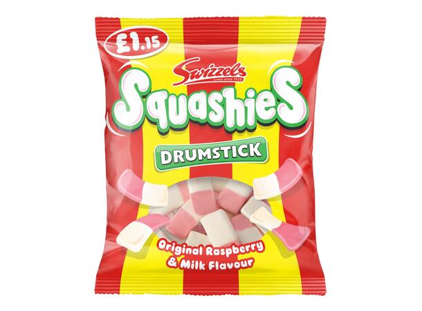 Swizzels drumstick squashies original raspberry & milk 120 g 1x12 