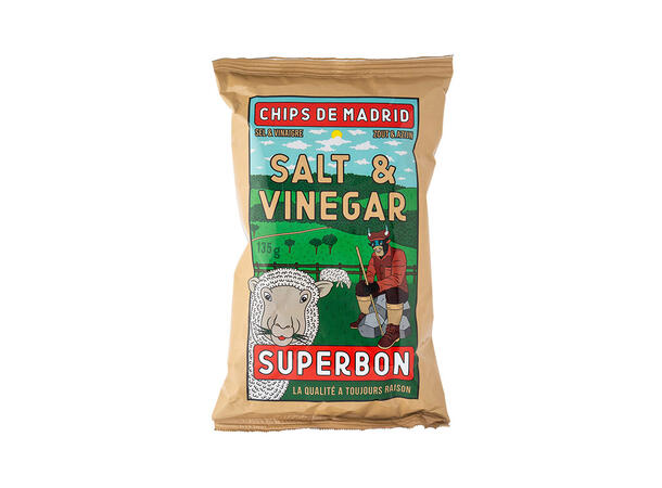 Superbon Chips salt & vinegar 135g 1x14 