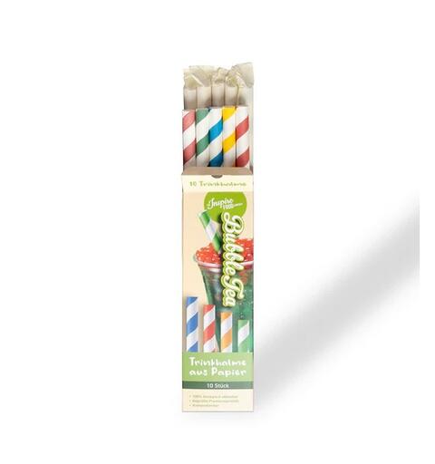 Multicolored Paper straws individually wrapped 72 bags of 10 pcs