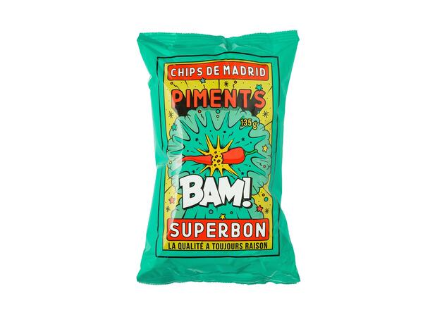 Superbon Chips pimento 135g 1x14 