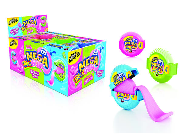 Mega Roll Bubble gum Display 1x24 